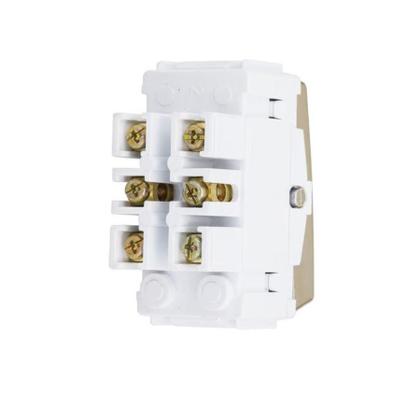 Imagem de Interruptor Duplo 1 Simples + 1 Paralelo Gold - NOVARA