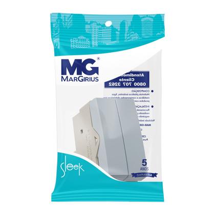 Imagem de Interruptor Duplo 2 em 1 Paralelo Cinza Sleek MarGirius