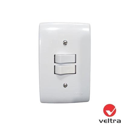 Imagem de Interruptor Duplo C/Placa Cega 122100 10A / 250V  Veltra