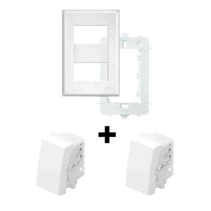 Imagem de Interruptor Duplo Paralelo 16a/250v Evidence - Fame