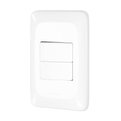 Imagem de Interruptor Duplo Paralelo PIAL PoP Three Way Conjunto 4x2 LGX202
