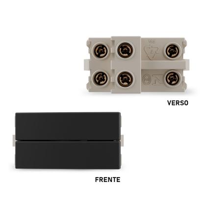 Imagem de Interruptor Duplo Paralelo Preto Fosco Clean MarGirius