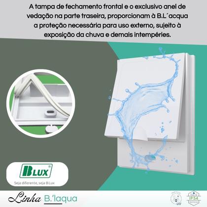 Imagem de Interruptor Duplo Paralelo Prova Dagua Com Tampa - B.lux