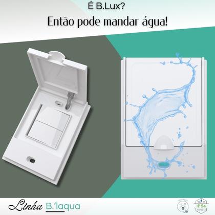 Imagem de Interruptor Duplo Paralelo Prova Dagua Com Tampa - B.lux