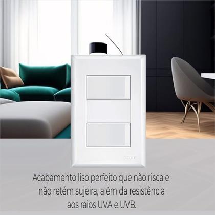 Imagem de Interruptor Duplo Simples 16a - Evidence Branco