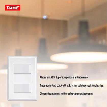 Imagem de Interruptor Duplo Simples 16a - Evidence Branco