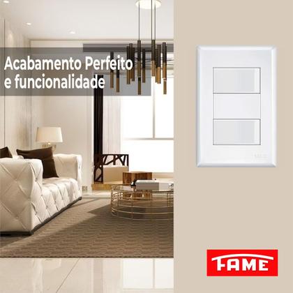 Imagem de Interruptor Duplo Simples 16a - Evidence Branco