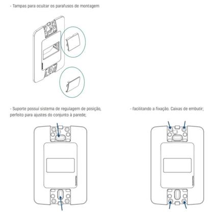 Imagem de Interruptor Duplo Tecla Simples 6A Branco Aria Tramontina