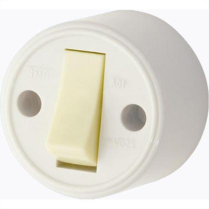 Imagem de Interruptor Externo Fame Redondo Cinza 1 Simples