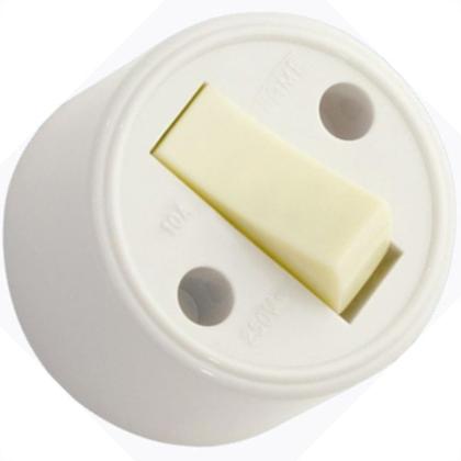 Imagem de Interruptor Externo Fame Redondo Cinza 1 Simples