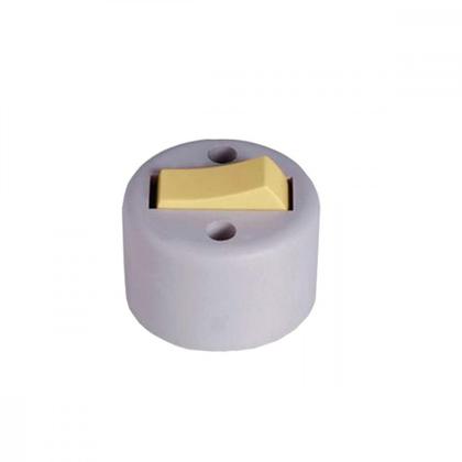 Imagem de Interruptor Externo Ilumi Redondo Cinza 1 Simples 1755Pct - Kit C/10