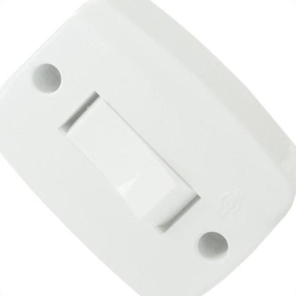 Imagem de Interruptor Externo Ilumi Retangular Branco 1 Simples 16553Pct - Kit C/10