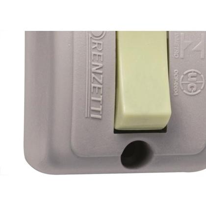 Imagem de Interruptor Externo Lorenzetti Retangular Cinza 1063