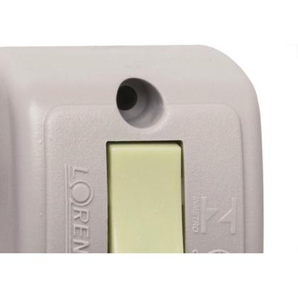 Imagem de Interruptor Externo Lorenzetti Retangular Cinza 1063