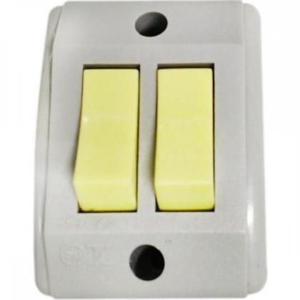 Imagem de Interruptor Externo Perlex Reto 2 Simples 182