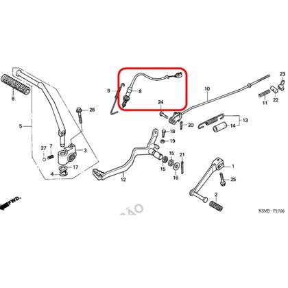 Imagem de Interruptor Freio Traseiro Bros125 03 á 05, Bros150 03 á 08