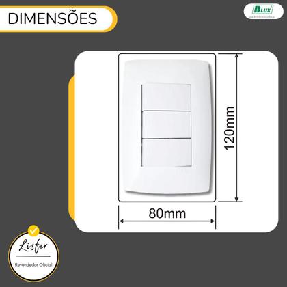 Imagem de Interruptor Home 1 Tecla Simples 2 Paralelas com Placa Branca - B.lux