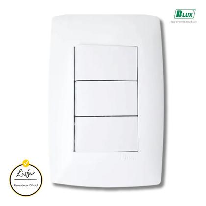Imagem de Interruptor Home 1 Tecla Simples 2 Paralelas com Placa Branca - B.lux