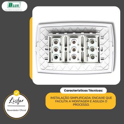 Imagem de Interruptor Home 1 Tecla Simples 2 Paralelas com Placa Branca - B.lux