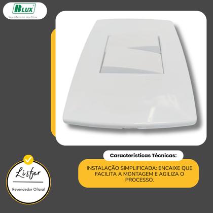 Imagem de Interruptor Home 2 Teclas Simples com Placa Branca - B.lux