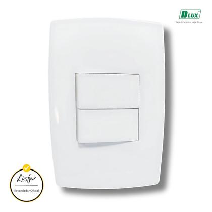 Imagem de Interruptor Home 2 Teclas Simples com Placa Branca - B.lux
