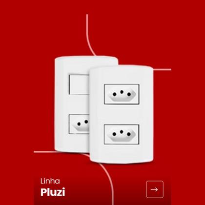 Imagem de Interruptor Horizontal de Embutir Branco Lig Paralela Pluzie