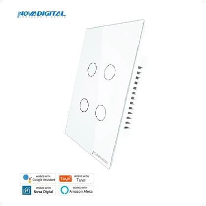 Imagem de Interruptor Intel Wi-Fi Novadigital 4 Botões Lite-S - Preto