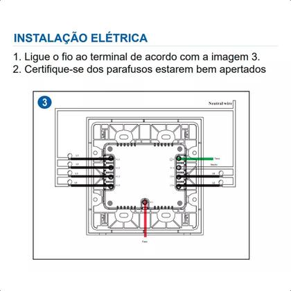 Imagem de Interruptor Intelig Zigbee Tecla Física 4Botões 4X4 - Preto