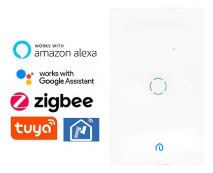 Imagem de Interruptor Inteligente 1 Botão Touch Wi-fi App Alexa Vidro