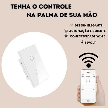 Imagem de interruptor inteligente 2 Botão wifi controle remoto controle voz androide BIVOLT