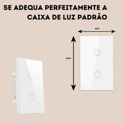Imagem de interruptor inteligente 2 Botão wifi controle remoto controle voz androide BIVOLT
