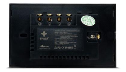 Imagem de Interruptor Inteligente 2 Botões Touch C Tomada 20A Wi-Fi PRETO Google Home e Alexa EKAT-T218-2PB