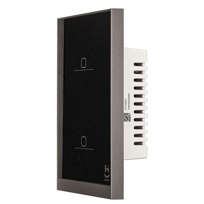 Imagem de Interruptor Inteligente 2 Teclas Conexão Zigbee Compatível com Assistente de voz, IOS e Android Preto - Geonav