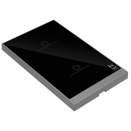 Imagem de Interruptor Inteligente 2 Teclas Conexão Zigbee Compatível com Assistente de voz, IOS e Android Preto - Geonav