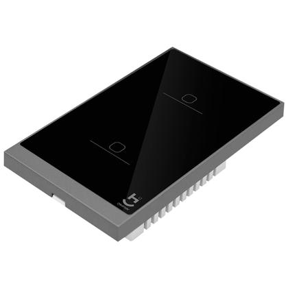 Imagem de Interruptor Inteligente 2 Teclas Conexão Zigbee Compatível com Assistente de voz, IOS e Android Preto - Geonav