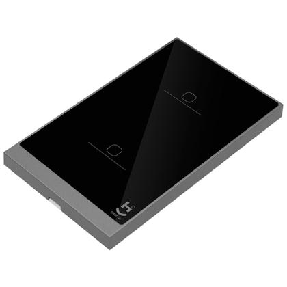 Imagem de Interruptor Inteligente 2 Teclas Conexão Zigbee Compatível com Assistente de voz, IOS e Android Preto - Geonav