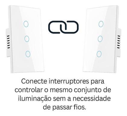Imagem de Interruptor inteligente 3 Botão Wifi controle de voz alexa app androide BIVOLT luz Smart