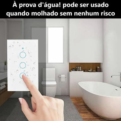 Imagem de Interruptor inteligente 3 Botão Wifi controle de voz alexa app androide BIVOLT luz Smart