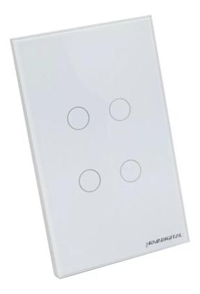 Imagem de Interruptor Inteligente 4 Botões Sem Fio Touch Branco