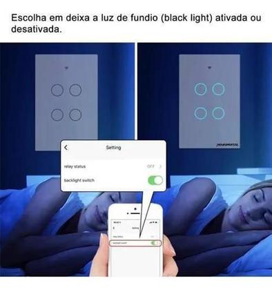 Imagem de Interruptor Inteligente 4 Botões Sem Fio Touch Branco