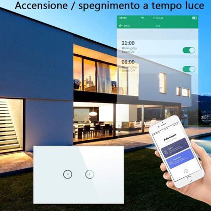 Imagem de Interruptor Inteligente 4 Botões Sem Fio Touch Branco