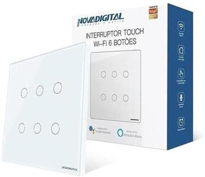 Imagem de Interruptor Inteligente 4X4 Wifi 6 Botões Touch Alexa Google