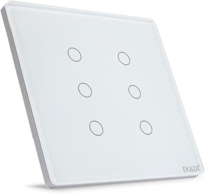 Imagem de Interruptor Inteligente 6 botões 4X4 ZIGBEE BRANCO Google home Alexa EKAZA EKAT-T3074-6WZ