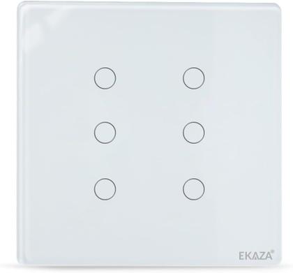Imagem de Interruptor Inteligente 6 botões 4X4 ZIGBEE BRANCO Google home Alexa EKAZA EKAT-T3074-6WZ