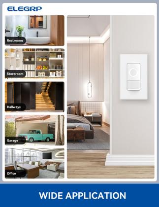 Imagem de Interruptor inteligente com sensor de movimento ELEGRP 2,4 GHz Wi-Fi Alexa Google