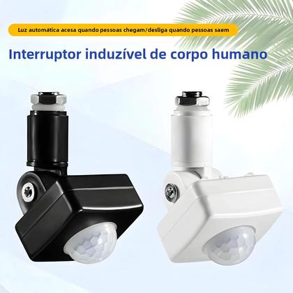 Imagem de Interruptor Inteligente Com Sensor De Movimento LED Para Exterior 110V-220V Sensor De Luz PIR