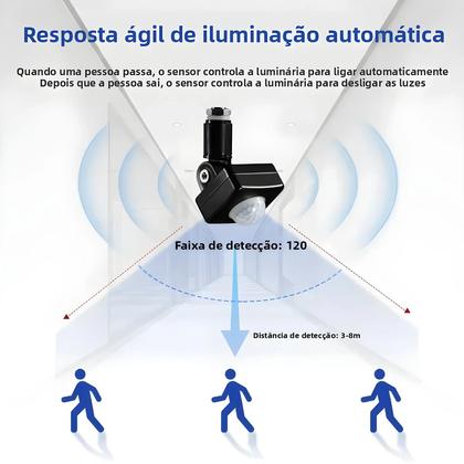 Imagem de Interruptor Inteligente Com Sensor De Movimento LED Para Exterior 110V-220V Sensor De Luz PIR