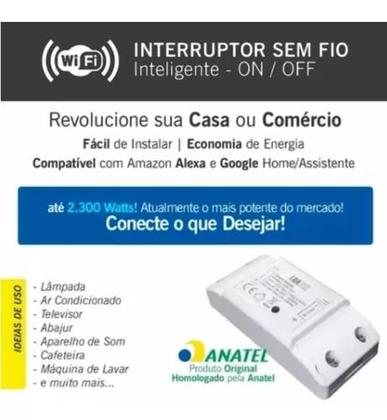 Imagem de Interruptor inteligente de tomada wi-fi compatível com alexa e google