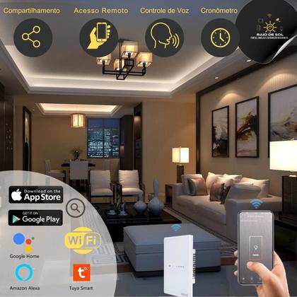 Imagem de Interruptor Inteligente Dimmer Touch  1 Canal Wi-Fi  Ekaza