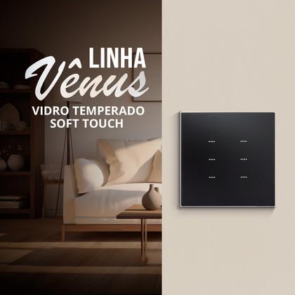 Imagem de Interruptor Inteligente fosco 4x4 Soft Touch Série Vênus Wifi 6 Botões